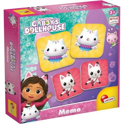 Produktbild von Memo-Spiel "Gabby's Dollhouse" von Lisciani, ein Gedächtnis- und Konzentrationsspiel für Kinder