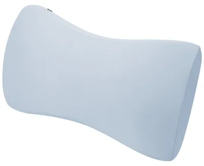 Imagen del producto de Almohada de apoyo lumbar de espuma viscoelástica, ortopédica, de color azul claro, para cama, sofá o silla