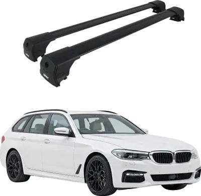 Produktbild von Dachträger Grundtäger für BMW 5er Touring G31 2017-2023 Aluminium Schwarz 2 tlg