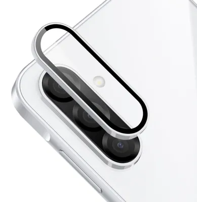 Produktbild von Für Samsung Galaxy A26 / A36 / A56 Aluminium Schutz Ring Kamera + H9 Tempered Hart Glas Silver