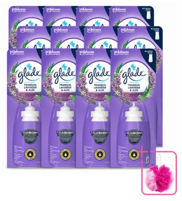 Obrázek produktu pro 12 kusů náplně do osvěžovače vzduchu Glade Sense & Spray – vůně levandule a aloe – 18 ml – výhodný balení