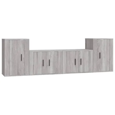 Produktbild von vidaXL 4-tlg. TV-Schrank-Set Grau Sonoma Holzwerkstoff