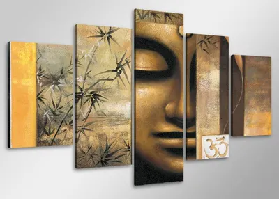 Obrázek produktu pro Obraz na plátně Buddha 5-dílný 100x50 cm
