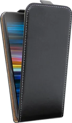 Image de cofi1453® Flip Case compatible avec SAMSUNG GALAXY A70 (A705F) Etui pour téléphone portable à ouverture verticale Housse de protection à rabat Noir