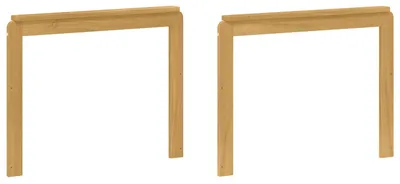 Produktbild von vidaXL Armlehnen Modul 2 stk. Weiß 79 x 6 x 61 cm Massivholz Akazie