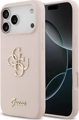 Zdjęcie produktu dla GUESS case passend für IPHONE 17 Pro Max GUHCP17XSC4GSMP (Silicone W/ Big 4G Script) pink