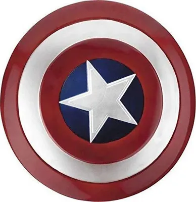 A close-up, centered view of Captain America's shield.