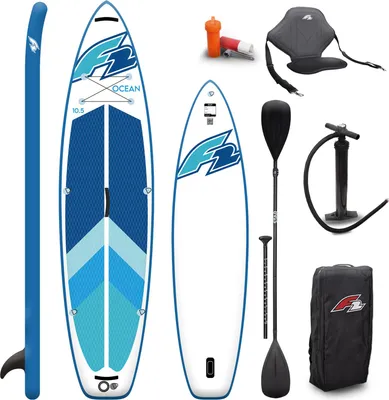 Produktbild von F2 Marken Stand Up Paddle Board Ocean Blau SUP 11'5 350cm + Kajak Zubehör Paket
