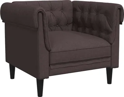 Produktbild von vidaXL Chesterfield-Sessel Dunkelbraun Stoff