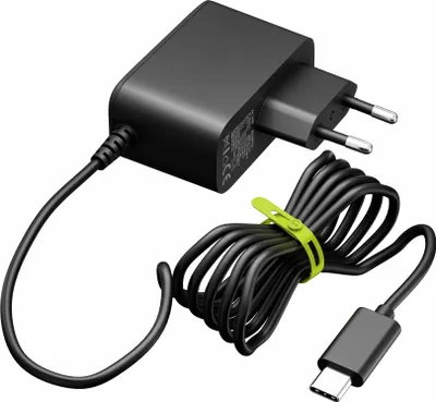 Immagine prodotto di Goobay 74437 Alimentatore per Raspberry Pi 5, 27 W, GaN, nero, 1,25 m - alimentatore sostitutivo compatto con connettore USB-C