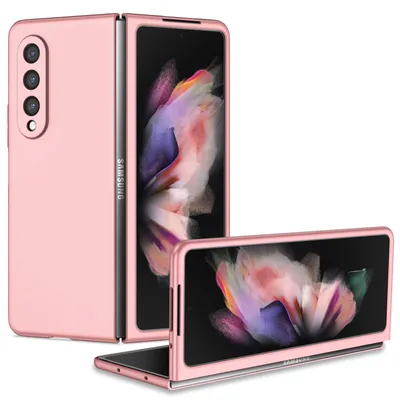 Image de Étui Samsung Z Fold3 5G, étui mince et rigide en PC résistant aux rayures pour Samsung Galaxy Z Fold 3 5G Rose