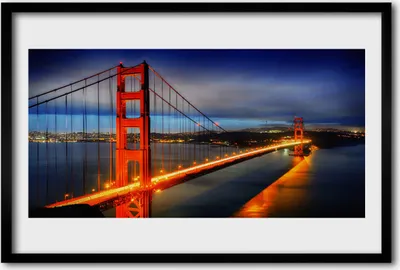 Produktbild von Bild 60x40 MDF-Rahmen Wandkunst Bridge-Architektur