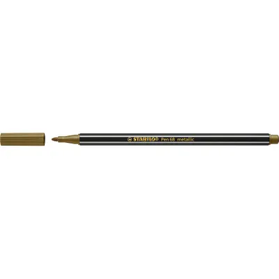 Obrázek produktu pro Prémiové metalické plnicí pero - STABILO Pen 68 metallic - jedno pero - zlaté