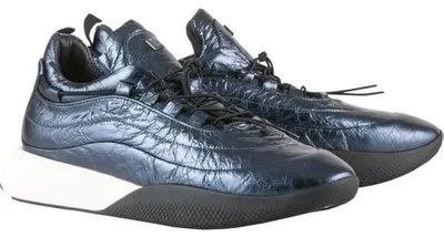Produktbild von Högl Space Metallic Leder Sneaker hoch geschnitten mit Schnürung und 3,5 cm Plateau