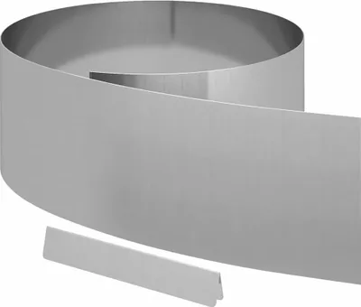 Produktbild von vidaXL Raseneinfassung 4 pcs Silber 450 x 0,05 x 25 cm