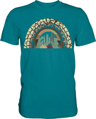 Produktbild von Kaktus Regenbogen T-Shirt – Diva Blue / L