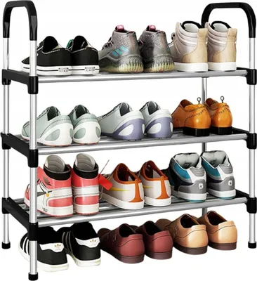 Produktbild von Schuhschrank - Schuhregal - Regal - Organizer - 4 Ebenen - Stabil - Schwarz
