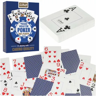 Zdjęcie produktu dla Karty do gry MUDUKO Trefl Poker 100% plastik 55szt.