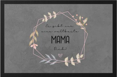 Produktbild von Es Gibt Nur Eine Weltbeste Mama Dich Fußmatte Blumen Motiv Muttertag Geschenkidee