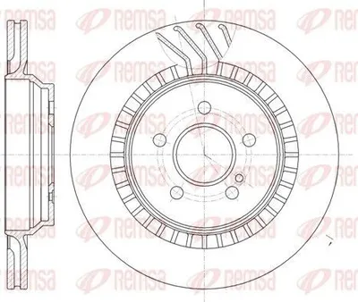 Produktbild von 2x REMSA Bremsscheibe 61187.10 hinten passend für MERCEDES-BENZ SL (R230) 320mm