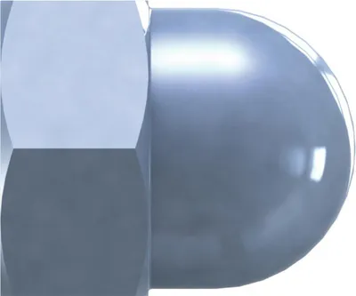 Produktbild von SB Hutmuttern verz 8 mm Paket 100 Stück Stahl, verzinkt, blau passiviert, verpackt a 100