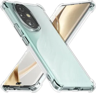 Obrázek produktu pro Pouzdro pro Honor 200 Pro Měkké průhledné pouzdro na mobilní telefon se zesílenými rohy Bumper Protective Cover