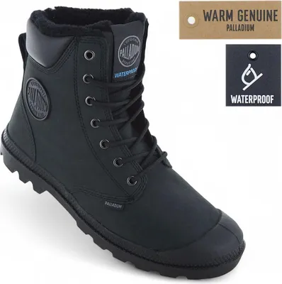 Image de Palladium Pampa Sport Cuff Waterproof Shearling - Noir, 10.5