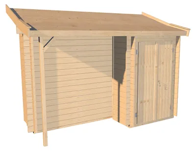 Produktbild von Anbauschrank mit Schleppdach B x T x H 85 x 330 x 210