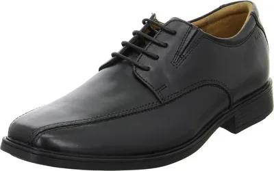 Produktbild von Clarks sznurowane buty TILDEN WALK, gładka skóra, czarne, męskie