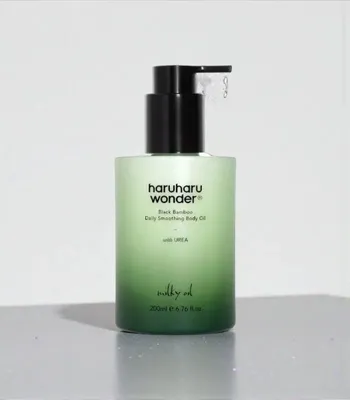 Obrázek produktu pro Haruharu Wonder - Black Bamboo Daily Soothing Body Oil - Výživný tělový olej s extraktem z černého bambusu 200ml