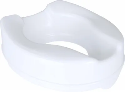 Productafbeelding van Toiletverhoger, 10 cm, langwerpige zittingverlenging, witte kleur - Homecraft Savanah toiletverhoger