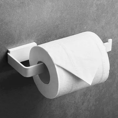 Produktbild von Keuchentuchhalter für Küche und Bad - Edelstahl, Weiss, Offener Arm Design