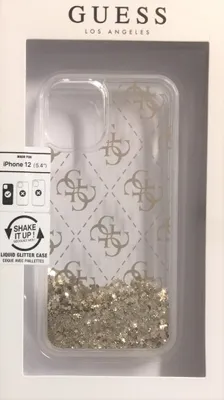 Produktbild von Guess 4G Liquid Glitter - iPhone 12 Mini Case (Gold)