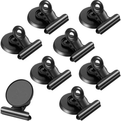 Produktbild von Magnetische Klemmen, 8 Stück, Weiß, für Kühlschrank, Büro, Schule