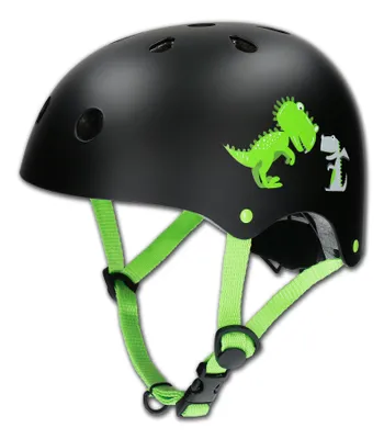Produktbild von Kinder Fahrradhelm Bergen NINO XS/S für Jungen, verstellbar 46–55 cm, leicht, belüftet, robust, schwarz grün