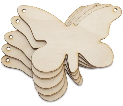 Imagen del producto de Creative Deco: 10 formas de mariposa de madera, 8,9 x 5,8 cm