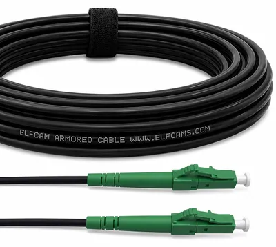 Produktbild von Elfcam® - 35m Gepanzerte Glasfaserkabel LC/APC auf LC/APC Stecker, Kompatibel mi