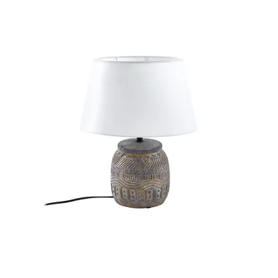 Produktbild von Lindby Tischleuchte Aelith, Ø 30 cm, grau, Keramik, E27