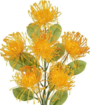 Produktbild von Famanu Kunstblumen Chrysant 6 Blütenköpfe - Gelb