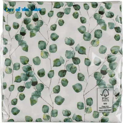 Produktbild von Ootb Packung 20 Servietten Papier33x33 Blätter Baskisch Grün  Grün One Size