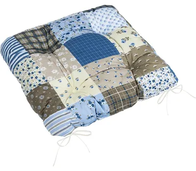 Obrázok produktu pre Prešívaný sedák Adéla – 40 x 40 cm – modrý