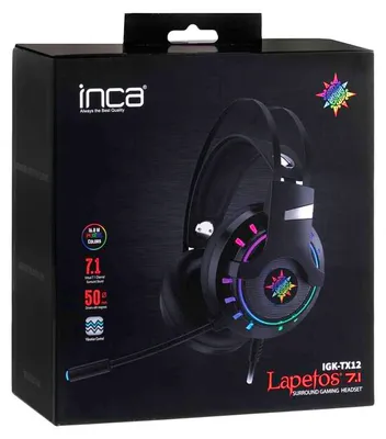 Image de Casque de jeu INCA IGK-TX12 7.1, USB, Vibration, RGB-LED au détail