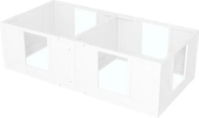 Produktbild von Welpenbox für Hunde, mit  klaren Paneelen, 2-Raum-Design, für kleine Hunde