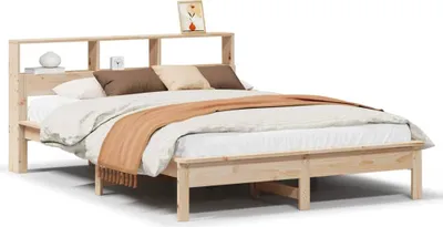 Produktbild von vidaXL Massivholzbett ohne Matratze 135x190 cm Kiefernholz