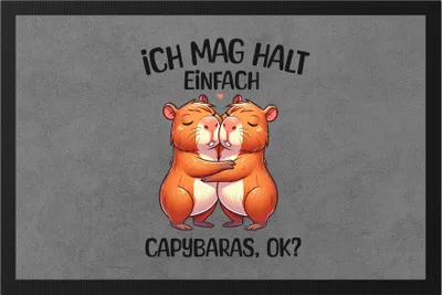 Produktbild von Ich mag halt einfach Capybaras, ok? Fußmatte Wasserschwein Capybara Capybaras Fan