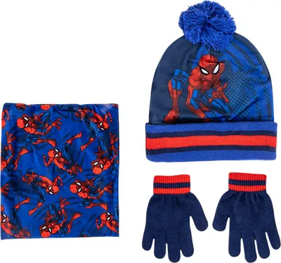 Produktbild von 3-tlg. Winter Mütze Set: Spider-Man