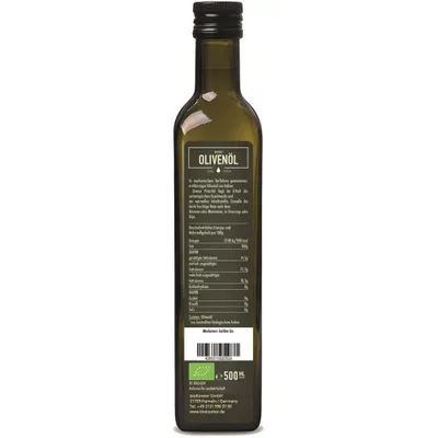 Produktbild von Olivenöl 500 ml aus Italien | nativ - extra vergine - fruchtig - wenig Säure | biokontor Gourmet
