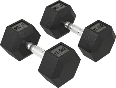 Produktbild von HOMCOM Kurzhantel, Hexagon Gummihantel, 35 kg Fitness Gewichte aus Gusseisen