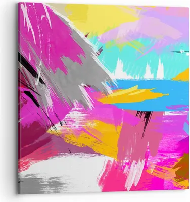 Produktbild von Bild auf Leinwand - Leinwandbild - Abstraktion modern - 70x70cm - Wand Bild - Wanddeko - Wandbilder - Leinwanddruck - Bilder - Kunstdruck - Wanddekoration - Leinwand bilder - Wandkunst - AC70x70-3966