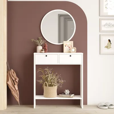 Immagine prodotto di Skye Decor, Lr1-W, Credenza, Bianco, 100% PANNELLI DI PARTICELLE RIVESTITI IN MELAMMINA, 80,4 x 24,2 x 90 cm